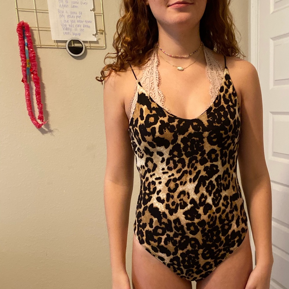 Leopard print bodysuit